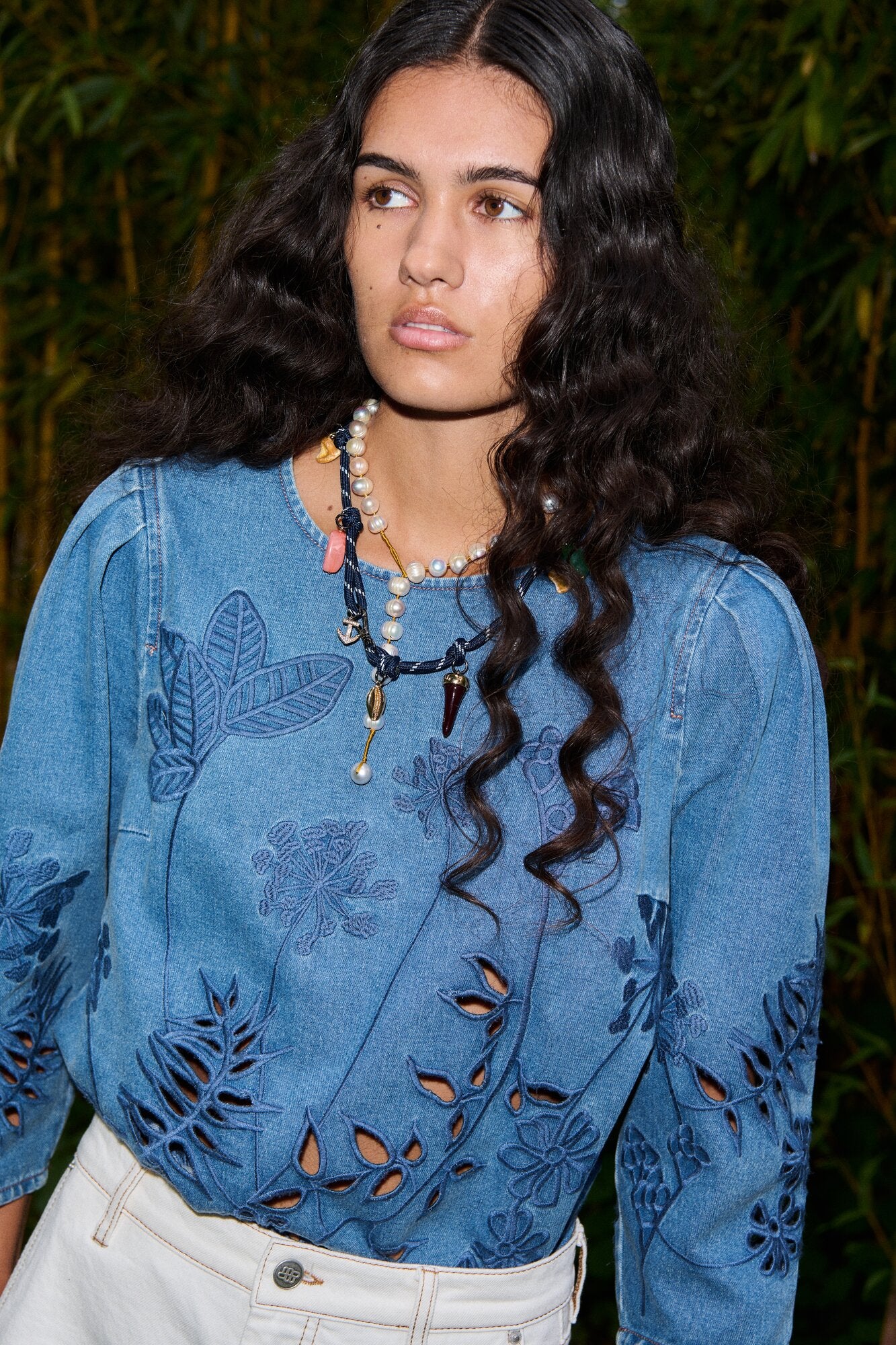 Bramble denimbluse - blå